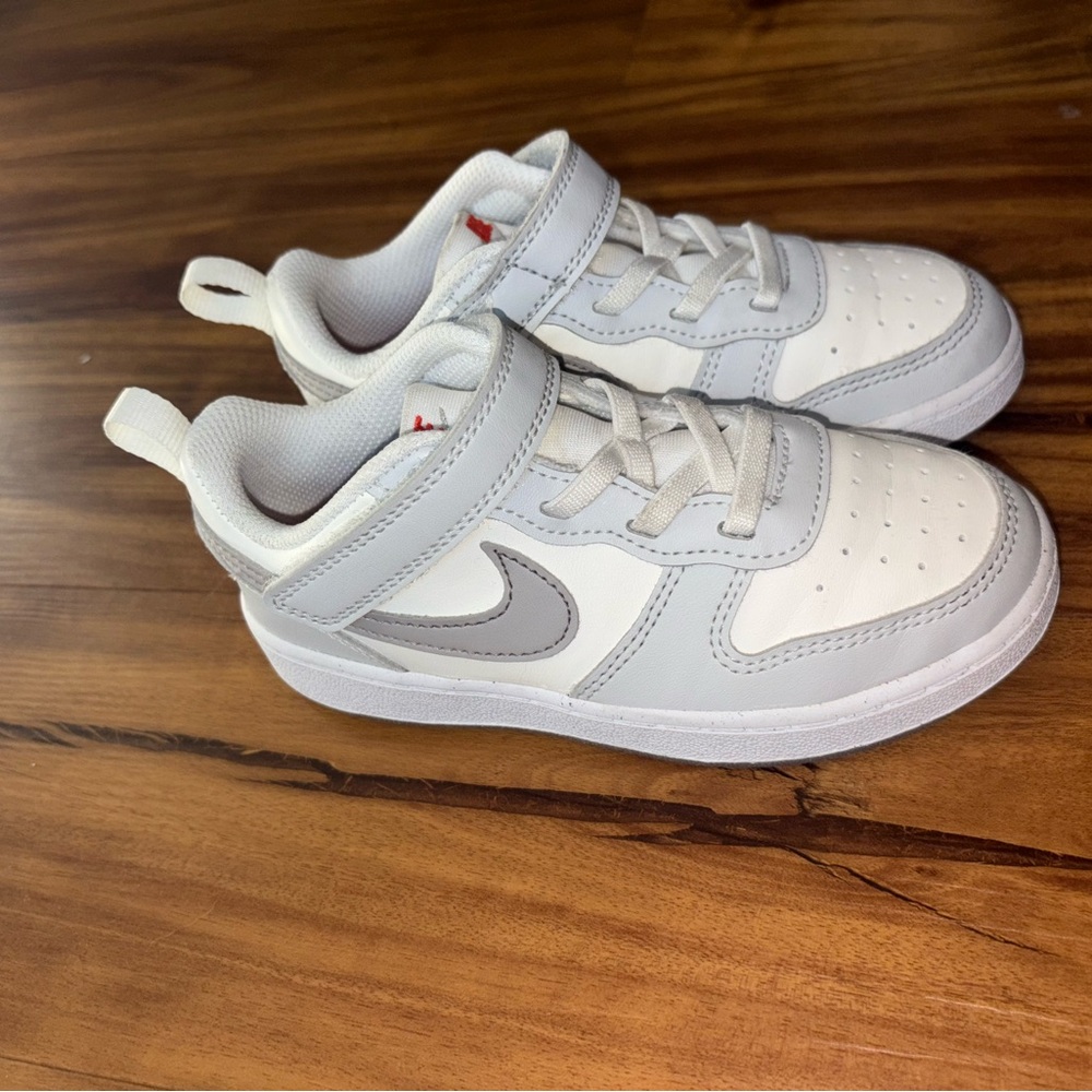 Nike Kids White and Gray Sneakers